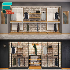 Su misura in metallo porta abiti Boutique Store mobili negozio per la casa negozio di abbigliamento da parete espositore per negozio di abbigliamento - Product Image 2