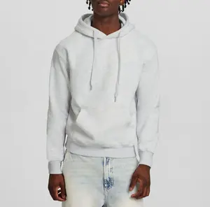 custom drawstrings gray sweater 70 30 cotton polyester hoodie standard fit sweatshirts