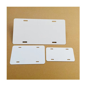 Vendite calde Gloss White Dye sublimazione targa in alluminio in metallo 12 ''<span class=keywords><strong>X</strong></span> 6'' etichette in metallo per Auto in bianco per accessori Auto - Product Image 3