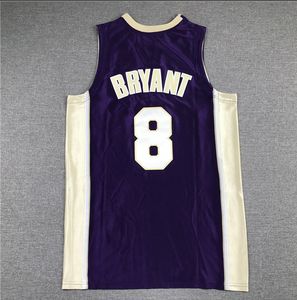 Лучшая Американская футболка Для баскетболиста Bryant 8 сшитая футболка в стиле ретро для взрослых мужчин с логотипом - Product Image 3