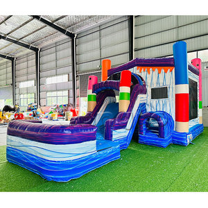 Castillo Inflable Comercial con Tobogán de Agua y Piscina para Niños, Diseño de Helado - Product Image 2