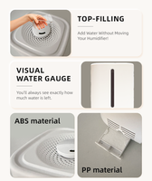Humidificateur d'air ultrasonique intelligent de bureau à remplissage par le haut, 4,5 L, à brume fraîche, pour la maison et les grandes pièces, avec LED, modèle 2026