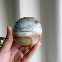 Pierre de palmier en jaspe océanique naturel de Madagascar, pierre gemme roulée et polie, cristal coloré, pour décoration intérieure, collection et cadeau, vente en gros