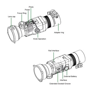 Visor Térmico TMRS650-640, Visión Térmica, Monocular Térmico, Visión Nocturna, Píxeles 640x512 para Caza - Product Image 6