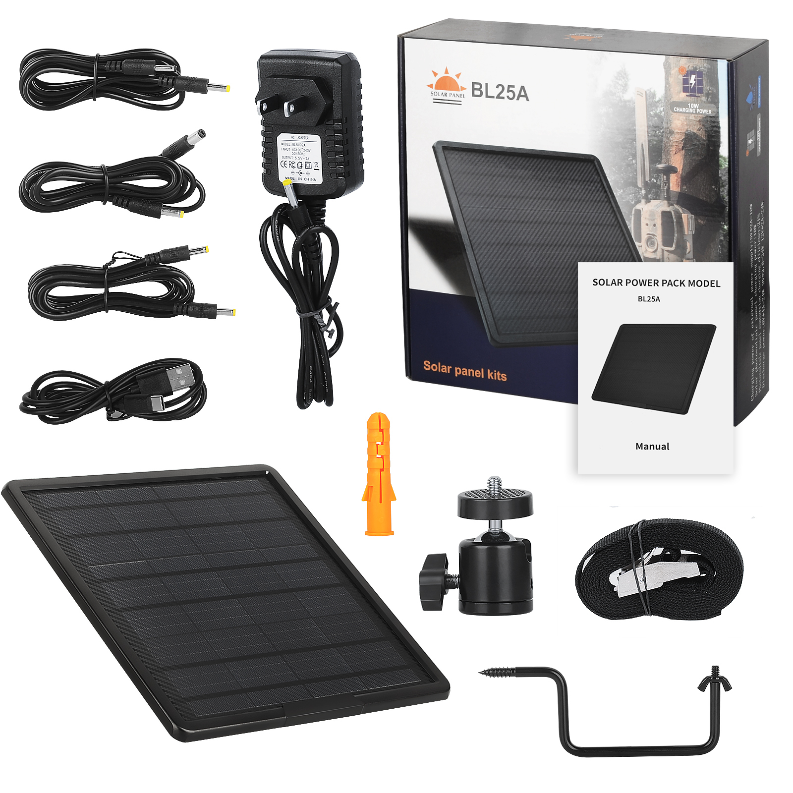 New <strong>Solar</strong> <strong>Panel</strong> <strong>Battery</strong> 25000mah 10w Outdoor <strong>Solar</strong> <strong>Panel</strong> Kit <strong>12v</strong> Usb Type-C Power Bank <strong>Solar</strong> <strong>Panel</strong> for Hunting Trail Camera