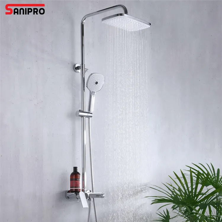 Sanipro phòng tắm Wall Mount mưa hệ thống vòi hoa sen hiển thị kỹ thuật số vòi Set, thông minh tắm Kit với lưu trữ nền tảng