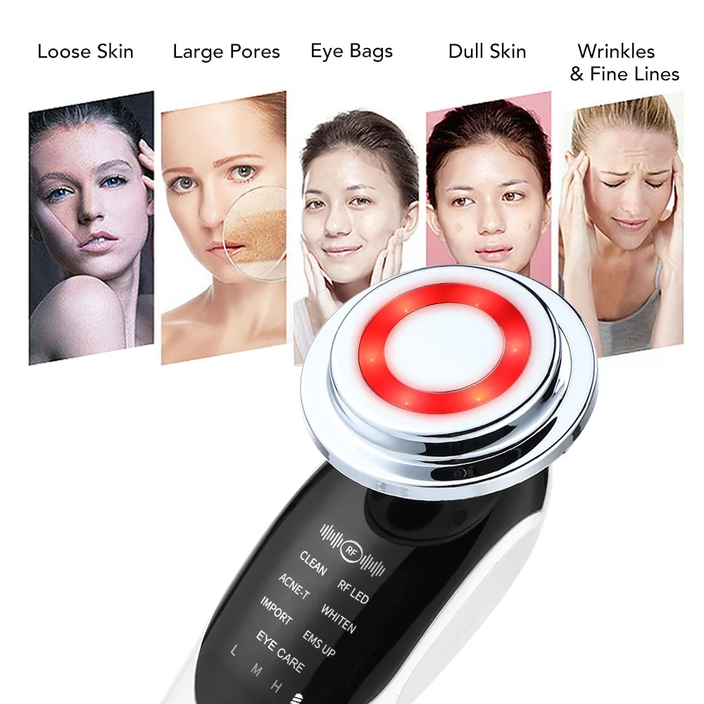 Hailicare 7 in 1 RF&EMS Radio Beauty Instrument Face Skin Rejuvenation Wrinkle Remover Anti-Aging Facial Beauty Device