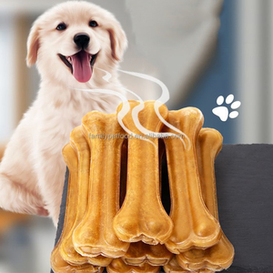 Fábrica al por mayor de alta calidad de 12,5 pulgadas de cuero crudo Natural hueso prensado entrenamiento de mascotas Molar perro masticar aperitivos golosinas para perros - Product Image 2
