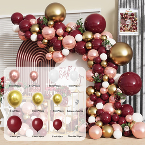 Kit DIY d'<span class=keywords><strong>arche</strong></span> de ballons en chrome <span class=keywords><strong>or</strong></span> rose <span class=keywords><strong>et</strong></span> <span class=keywords><strong>rouge</strong></span> bordeaux pour décoration de mariage <span class=keywords><strong>et</strong></span> de fête, ensemble de ballons en latex - Product Image 5