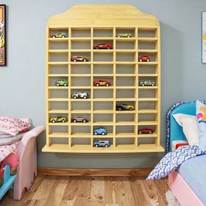 Custom <b>Toy</b> <b>Car</b> Display Shelf Display Wall Mount for 1/64 <b>Model</b> <b>Car</b> Display Case Hanging <b>Car</b> Shelf for Playroom - Product Image 1