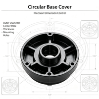 Couverture de base de capteur circulaire, composant de boîtier moulé par injection pour équipement industriel