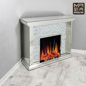 Marco <span class=keywords><strong>de</strong></span> Chimenea Eléctrica con <span class=keywords><strong>Espejo</strong></span> <span class=keywords><strong>de</strong></span> Cristal Brillante con Diseño <span class=keywords><strong>de</strong></span> Diamantes - Product Image 4