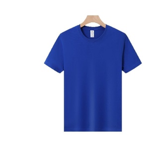 T-shirt de travail uni à col rond en coton peigné 180g, coupe ample, manches courtes, avec logo imprimé et broderie, respirant et durable - Product Image 5