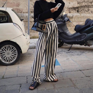 Abbigliamento da strada abiti da donna alla moda <span class=keywords><strong>pantaloni</strong></span> <span class=keywords><strong>a</strong></span> <span class=keywords><strong>righe</strong></span> <span class=keywords><strong>pantaloni</strong></span> da donna <span class=keywords><strong>pantaloni</strong></span> <span class=keywords><strong>lunghi</strong></span> <span class=keywords><strong>a</strong></span> vita alta <span class=keywords><strong>a</strong></span> gamba larga per donna - Product Image 3