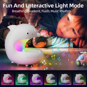 RGB <b>LED</b> Wireless Charging Battery Nightlight Bedroom <b>Bedside</b> <b>Table</b> Lamp Dimmable Dolphin Modern Design Home Atmosphere Lighting - Product Image 3