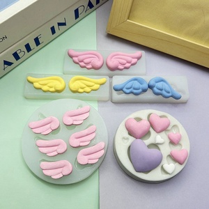 Molde de Silicona para Pastel con Forma de Corazón y Alas de Ángel, Resistente al Calor, Fácil de Desmoldar, para Decoración de Chocolate y Mousse - Product Image 2