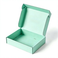 Boîte d'expédition pour vêtements en carton vert clair, design personnalisé, vente chaude, avec votre logo pour l'emballage de vêtements