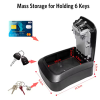 Caja de Seguridad Inteligente KROVI GH02 Tuya, Caja para Llaves Impermeable IP65 con Puerta de Aluminio, Desbloqueo con Tarjeta, para Tarjeta de Memoria, Almacenamiento Seguro