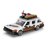 PB PB8824 Nueva ciudad creativa Camping Car Back Future Time Machine Car Model MK2 Ladrillos Juguetes para niños Regalos Juegos de bloques de construcción