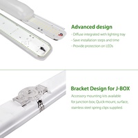 IP65 étanche 4ft 40W 6000lm linéaire LED industriel tri-preuve luminaire étanche à la vapeur pour garage magasins et ateliers