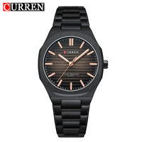 Reloj de Cuarzo CURREN 8456 de Lujo para Hombre, Caja de Aleación, Correa de Acero Inoxidable, Resistente al Agua, Colores Verde, Plateado, Negro y Dorado