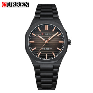 For 8456 Luxury Men's Quartz Watch Alloy <b>Case</b> Stainless Steel Band Water Resistant Green Silver Black Gold Colors - Product Image 3