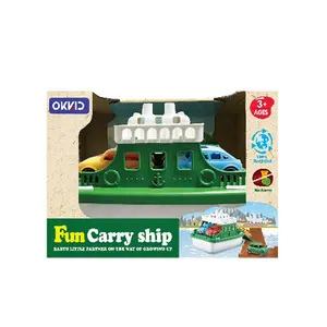 Samtoy Mainan Kendaraan 5 IN 1, Mainan Kendaraan Bak Mandi Set, Permainan Peran, Kapal Plastik Mainan Kapal untuk Anak-anak
