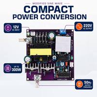 Carte de circuit onduleur 300W 12V vers 220VAC 50Hz, convertisseur DC-AC élévateur à onde sinusoïdale modifiée pour l'énergie solaire DIY