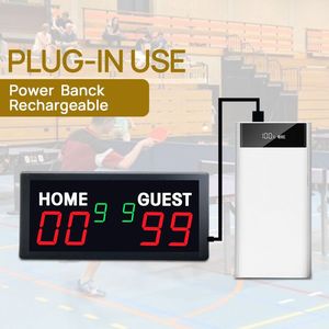 Marcador Digital LED <span class=keywords><strong>Port</strong></span>átil Mini para Cornhole con Puerto de Carga Tipo-C, Control Remoto y Contador de Puntos para Pádel y Tenis - Product Image 6