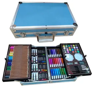 School Supplier 145 Pieces Kit Art Creative Set customized stationery with Aluminum Case