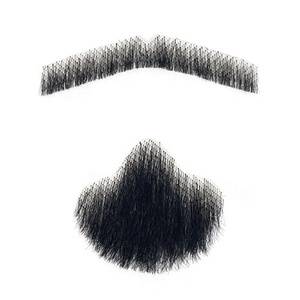 Human Hair <strong>Fake</strong> Beards Naturally Invisible False Beards Party <strong>Fake</strong> Beard <strong>Moustache</strong> for Movie Makeup - Product Image 1