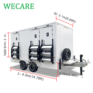 Wecare 3 포장 마차 럭셔리 모바일 휴대용 화장실 트레일러 야외 휴대용 샤워 화장실 모바일 플라스틱 캠핑 - Product Image 2