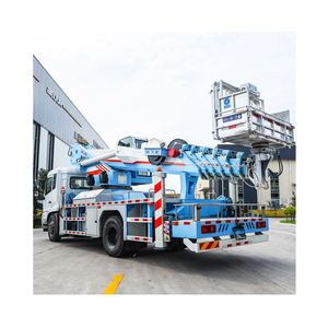 Gran oferta de China, camión de escalera aérea de 46m, <span class=keywords><strong>elevador</strong></span> móvil, plataforma de trabajo alto, jaula aérea hidráulica, camiones de cesta aérea - Product Image 5