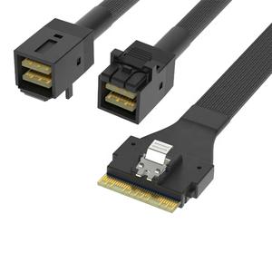PCIe 4.0 slimsas SFF-8654 8i เป็น2 MINI SAS HD SFF8643 24กิกะไบต์/วินาที50ซม. 80ซม. สายฮาร์ดดิสก์เซิร์ฟเวอร์สำหรับการใช้งานอิเล็กทรอนิกส์ - Product Image 1