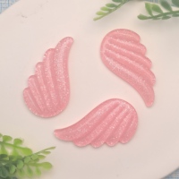 Ailes d'ange en résine scintillante faites à la main, cabochons à dos plat pour fournitures d'art DIY, accessoires de décoration intérieure