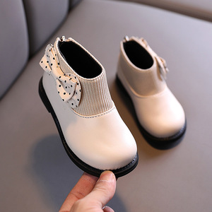 <span class=keywords><strong>Botas</strong></span> <span class=keywords><strong>de</strong></span> Piel Sintética para <span class=keywords><strong>Niñas</strong></span>, Estilo Coreano, Otoño, Suela Suave, Forro <span class=keywords><strong>de</strong></span> Lana Artificial, Cierre <span class=keywords><strong>de</strong></span> Cremallera Trasera - Product Image 2