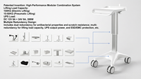 Chariot de ventilation médicale MEDEN modèle M6 pour canule nasale à haut débit, utilisé pour l'oxygénothérapie, humidificateur, poteau IV, garantie de 3 ans