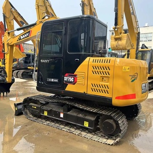 Used Sany75C 7Ton Excavator Digger SY55C SY60C SY65W SY75C SY80U SY95C SY135C SY155U <b>Small</b> Crawler Excavator with Engine Core - Product Image 1