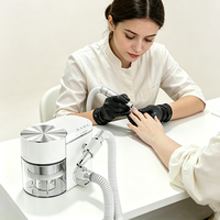 Perceuse à ongles professionnelle 2-en-1 et aspirateur de poussière de table pour ongles avec filtre HEPA réutilisable, nettoyeur de poussière pour ongles E-File pour salon