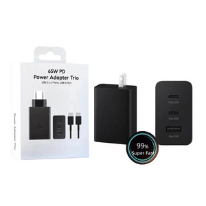 Vente chaude Cargador tipo C prise de téléphone T6530 Type C chargeur Super rapide <span class=keywords><strong>Trio</strong></span> <span class=keywords><strong>65W</strong></span> PD adaptateur secteur pour <span class=keywords><strong>Samsung</strong></span> S24 S23U S22 S21 - Product Image 5