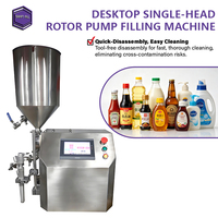 Machine de remplissage semi-automatique de bureau à pompe rotative à tête unique pour miel, sauces et confitures, de qualité alimentaire