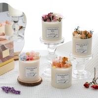 Bougie de luxe en soja parfumée de haute qualité avec cristaux, étiquette privée personnalisable pour la Saint-Valentin, Diwali, pour les bars