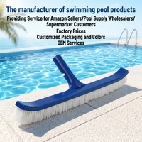 Brosse de fond de piscine en ABS de 18 pouces pour le nettoyage des piscines