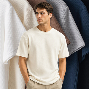 2024 Men's <strong>Joker</strong> <strong>T</strong>-<strong>shirt</strong> Waffle Knit Short Sleeve O-Neck Collar Digital Printing Solid Color 260g Anti-Pilling Front Logo - Product Image 3