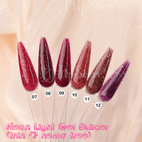 Nouveauté 18 couleurs Gel de construction pour ongles pailleté Extension d'ongles Gel de construction néon lumineux pour l'automne et l'hiver