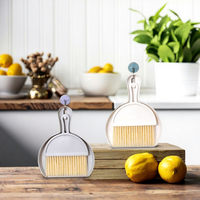 Ensemble complet de brosses de nettoyage de bureau en plastique blanc A2937, comprenant une brosse pour clavier et ordinateur avec pelle à poussière