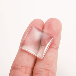 St. Kunkka Square Glass Patch Clear Inlay Material For Jewelry <b>Spacers</b> 80-110mm - Product Image 5