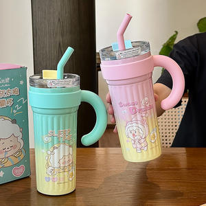 แก้วน้ำสแตนเลส Alpha Sleep Time พร้อมหลอดดูด 500 มล. สำหรับเด็ก ของขวัญ ซัมเมอร์ 2025 - Product Image 2