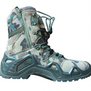 TSB07 Camouflage Tactical <b>Boots</b> Oxford Cloth Waterproof High Top Lace Up Side Zipper All‑Season Outdoor <b>Hiking</b> Training shoes - Product Image 1