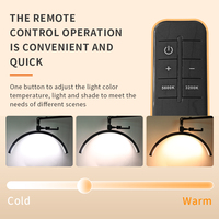 Lampe demi-lune avec roue 20in 36W LED support de sol lumière réglable hauteur cils Extension tatouage beauté photographie lumière de remplissage